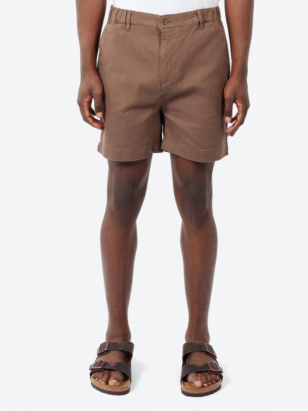 NEW FAR AFIELD dekk flat front shorts in navy